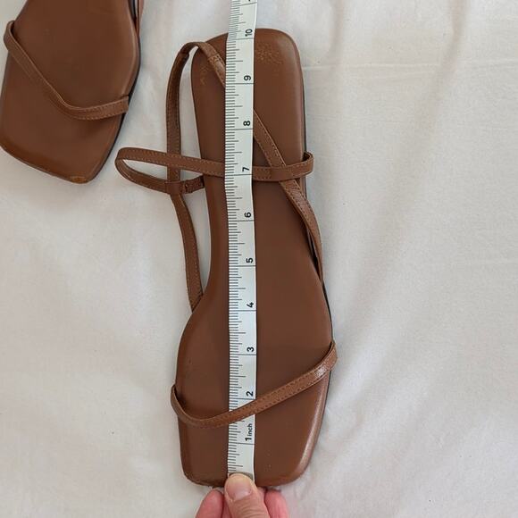 Anine Bing Hilda Sandals Womens EU 39/ US 9 Brown Leather Slip On Slingback Flat - Picture 5 of 8